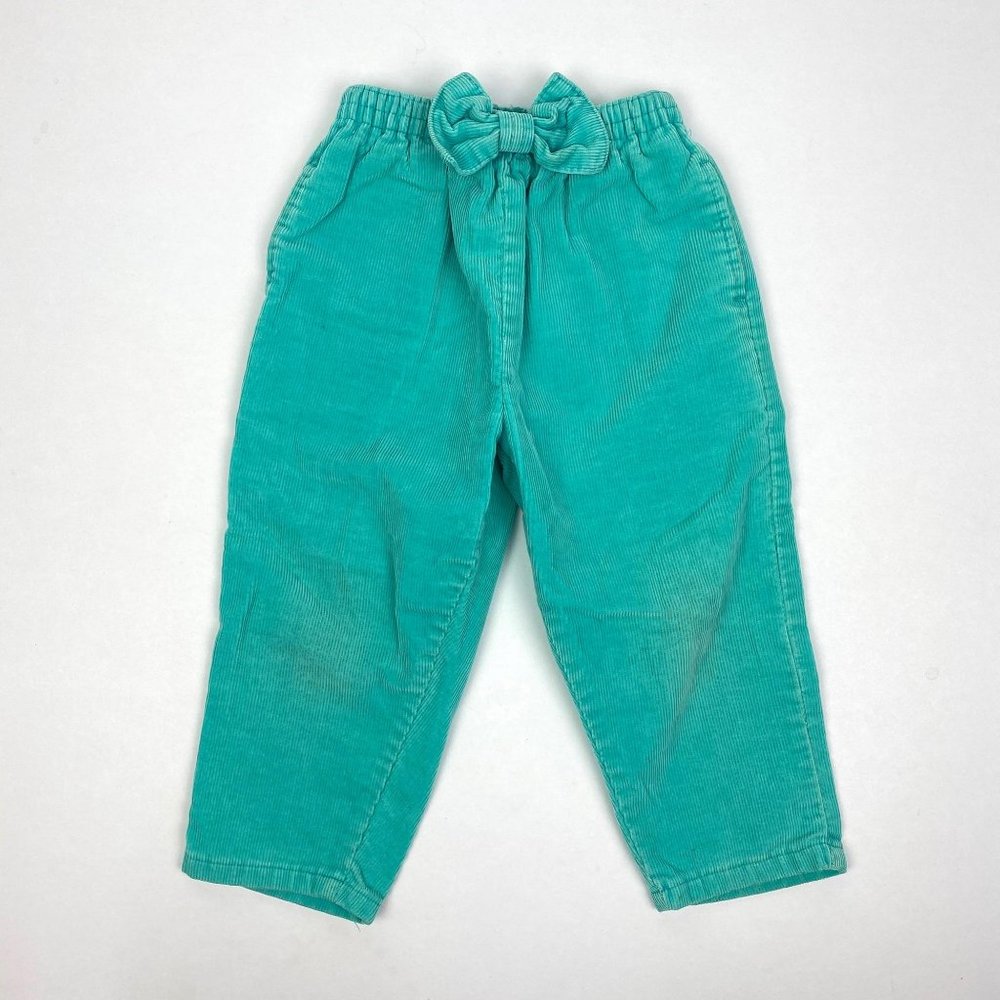 Vintage Oshkosh B’gosh Girls Corduroy Bow Pants 2T - Picture 1 of 8